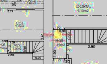 Imagem 6: Casa sobreposta com 2 dormitórios , Frente rua com sacada,01 vaga de garagem, bairro Tude