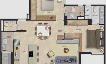 Imagem 5: Apartamento à Venda sendo 2 suítes, 88,00 m² no Maestro Residenza - Setor Oeste