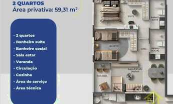 Imagem 3: Imóvel para venda com 28 metros quadrados com 1 quarto em São Conrado - Vila Velha - ES