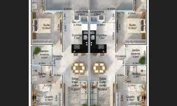 Imagem 4: Casas com 2 dormitórios à venda, 63,58m² por R$ 325.000 - Novo Mundo - Uberlândia/MG