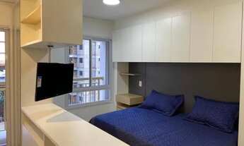 Imagem 3: Apartamento para aluguel possui 30 metros quadrados com 1 quarto todo mobiliado