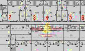 Imagem 4: Casa sobreposta com 2 dormitórios , Frente rua com sacada,01 vaga de garagem, bairro Tude