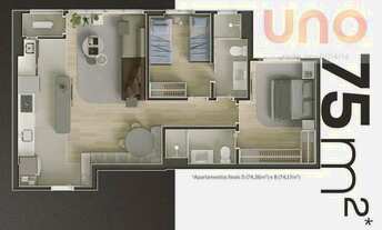 Imagem 3: Apartamento de 75m² no Edifício Sound | Vanguard Bela Vista | Campo Grande - MS