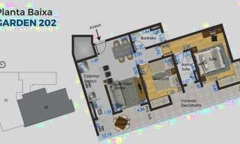 Imagem 3: 02 quartos com 01 suíte, varanda gourmet, área externa e vaga de garagem no Aeroporto