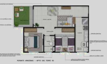 Imagem 3: Mirante Amazonas , ponta Negra, 2 quartos, varanda, elevador