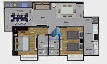 Imagem 4: Apartamento com 2 dormitórios à venda, 68 m² por R$ 420.000,00 - Centro - Juiz de Fora/MG