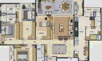 Imagem 4: Apartamento para venda possui 190 metros quadrados com 4 quartos