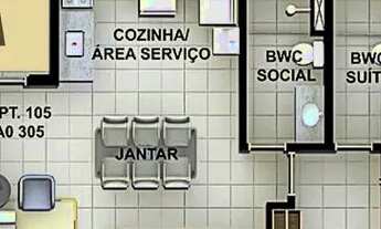 Imagem 2: Studio para venda possui 57 metros quadrados com 2 quartos