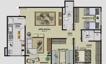 Imagem 3: Apartamento novo em Aruana