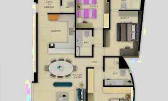 Imagem 3: W- Edf Mirage, com 141 m2 e 3 suítes. Um empreendimento com o padrão de qualidade Moura Du
