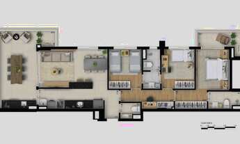 Imagem 2: Apartamento para venda possui 108 metros quadrados com 3 quartos