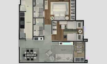 Imagem 7: Apartamento com 1 dormitório à venda, 48 m² por R$ 276.720,58 - Jardim Eldorado - Vinhedo