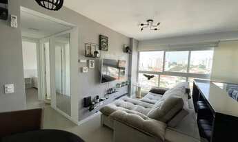 Imagem 3: Apartamento totalmente mobiliado, com quarenta metros quadrados, dois dormitórios e uma va