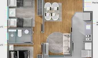 Imagem 2: Apartamento 2 dormitórios - Com Varanda - Bairro Flamboyant