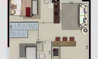 Imagem: Studio com 2 dormitórios à venda, 54 m²