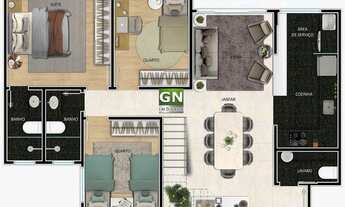 Imagem 5: Cobertura à venda, 3 quartos, 1 suíte, 2 vagas, Santo Antônio - Belo Horizonte/MG