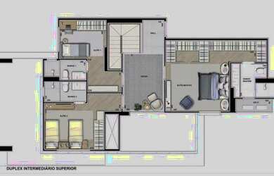 Imagem 6: Apartamento Duplex com 3 dormitórios à venda, 252 m² por R$ 3.507.723,74 - Cabral - Curiti