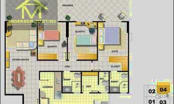 Imagem 6: Lindo 3 quartos mobiliado com varanda gourmet Cód: 22214 z Anderson Martins vende o imóve