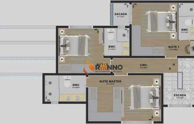 Imagem 4: Casa com 3 suítes à venda, 143 m² no bairro Mercês - Curitiba/PR