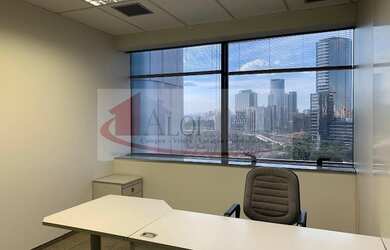 Imagem 6: Conjunto para locação, 306 m² mobiliados na região da Berrini Ar condicionado central Piso