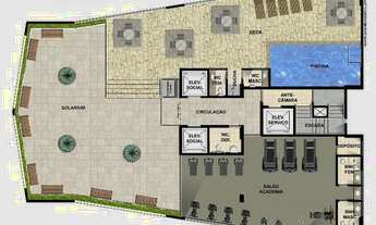 Imagem 2: Apartamento para venda Barra de Jangada-Mobiliado possui 59 metros quadrados com 2 quartos