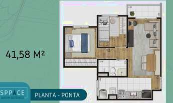Imagem 5: Plano Sppace 2 Dorm 40/41m2 c/sacada e c/vaga