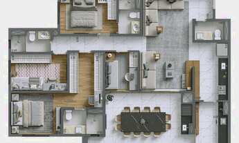 Imagem 2: Apartamento Alto do Ipiranga com 125m² 4 dormitórios, suíte, 2 vagas