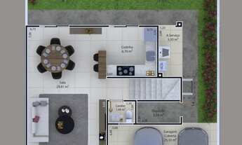 Imagem 3: Sobrado para Venda em Aparecida de Goiânia, Chácaras São Pedro, 3 dormitórios, 3 suítes, 2