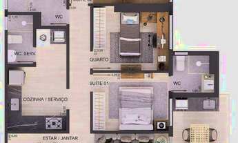 Imagem 5: Apartamento com 3 dormitórios à venda, 102 m² por R$ 687.576,00 - Altiplano Cabo Branco