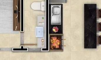 Imagem 7: Apartamento para venda possui 52 metros quadrados com 2 quartos. Excelente localização