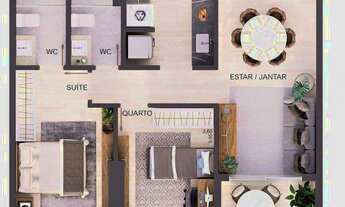 Imagem 7: Apartamento com 3 dormitórios à venda, 94 m² por R$ 632.811,00 - Altiplano Cabo Branco - J