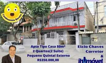 Imagem 1: Apartamento Tipo Casa de 2 Quartos(1 Suíte), Condomínio Barato e Bem Localizado