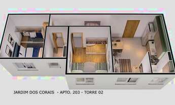 Imagem 5: Apartamento Portal do Sol, 9º Andar 42m² 2 Quartos, Área de lazer Completa