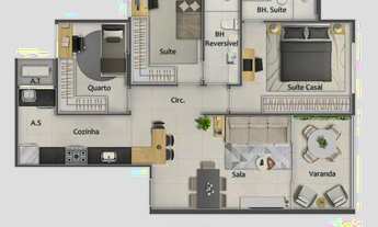 Imagem 6: Lançamento com 3 quartos na Praia da Costa - Ed. Vilavie Cód: 23164 R