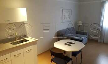 Imagem 2: Flat mobiliado reforado, com 1x dormitório em andar alto no Jardim Paulista. Sem burocraci