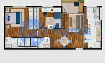 Imagem: Apartamento com 2 dorm, sendo 1 com suíte