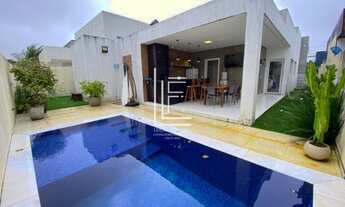 Imagem 2: Casa nova com 3 suítes (1 máster com closet), piscina, espaço gourmet - Condomínio de alto