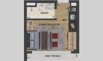 Imagem 3: STUDIO A VENDA VILA MARIANA/ PRÓXIMO DO METRÔ SANTA CRUZ