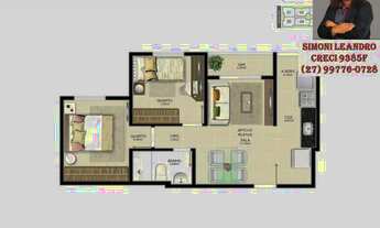 Imagem 6: SCL (E052)Apartamento com Piscina,Churrasqueira,Salão de festas! Em Jacaraipe