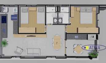 Imagem 3: Apartamento com 2 quartos à venda por R$ 325000.00, 56.88 m2 - NOVO MUNDO - CURITIBA/PR