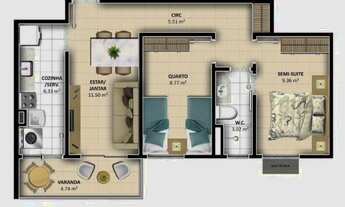 Imagem 4: Apartamento para venda tem 68 metros quadrados com 3 quartos em Aruana - Aracaju - SE