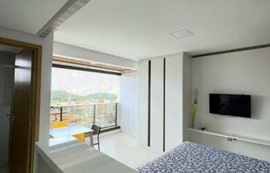 Imagem 5: Apartamento tipo loft com 1 quarto, 1 vaga, mobiliado e vista para o Mar