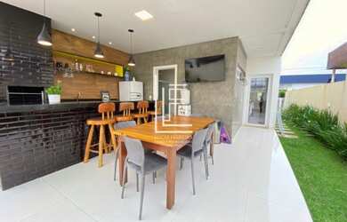 Imagem 5: Casa nova com 3 suítes (1 máster com closet), piscina, espaço gourmet - Condomínio de alto