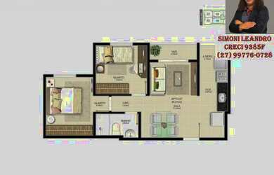 Imagem 7: SCL (E054) sensacional em Jacaraipe, 2Q,Piso,Piscinas,!