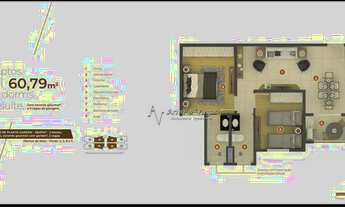 Imagem 4: Apartamento com 2 dormitórios à venda, 60 m² por R$ 351.062,03 - Jardim Santiago - Indaiat