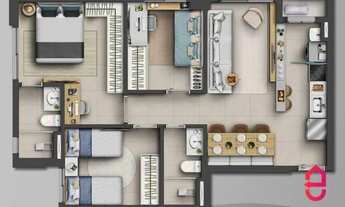 Imagem 2: Level Home - 68m² (3Q sendo 1 Suíte) em Jardim América - Goiânia - GO