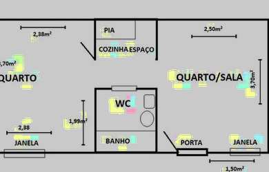 Imagem 7: 2 peças mobiliada estilo kitnet atras terra nova cuiabá