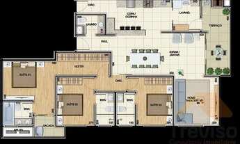 Imagem 3: Apartamento para Venda em Joinville, América, 3 dormitórios, 3 suítes, 1 banheiro, 2 vagas