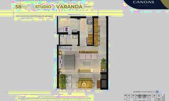 Imagem: Studio com 1 dormitório à venda, 58 m²