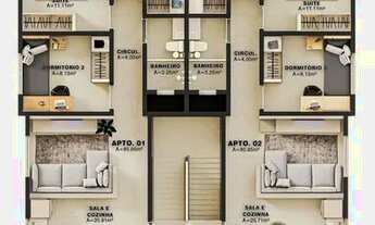 Imagem 4: Apartamento 3 quartos (1 suíte) churrasqueira 2 garagens 200 mts do mar na praia de Barra